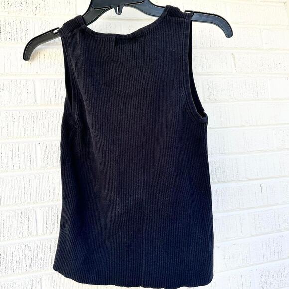 Style & Co Vintage Y2K Black Square Neck Tank - Picture 2 of 4